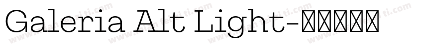 Galeria Alt Light字体转换